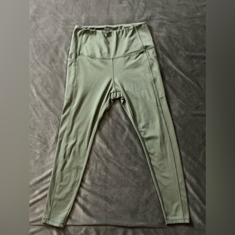 Danskin Sage Light Green Active Running Workout Leggings,